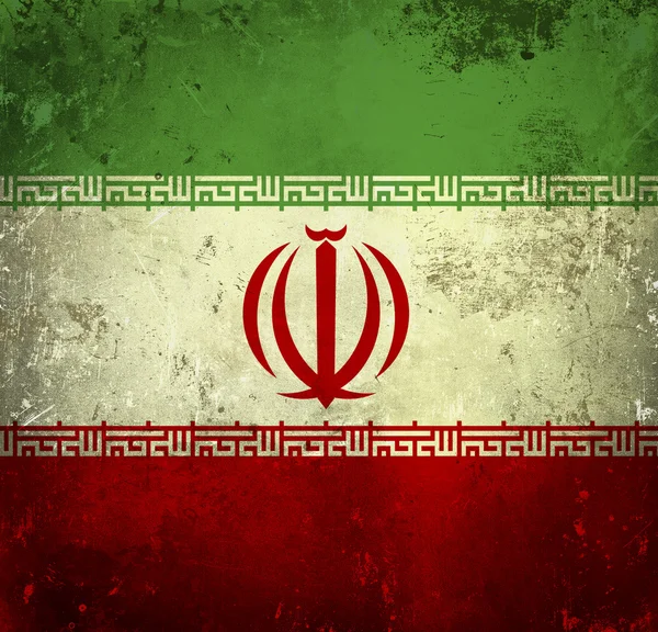 Grunge Íránská vlajka — Stock fotografie