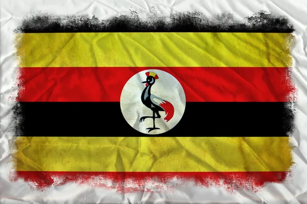 Uganda bandiera grunge — Foto Stock