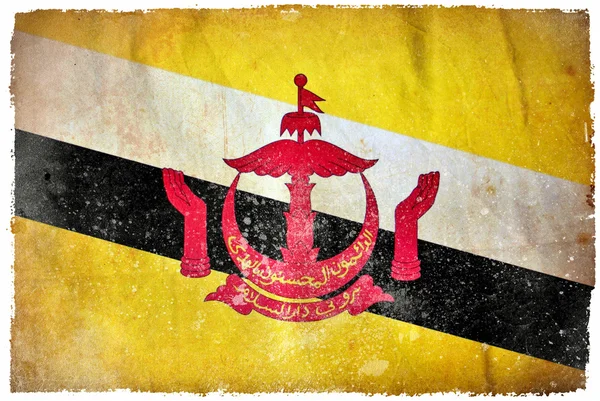 Гранж-флаг Брунея — стоковое фото