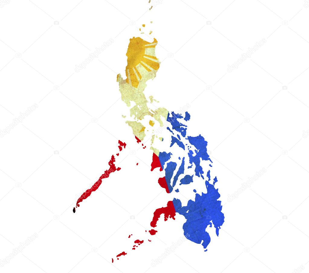 Map of Philippines isolated