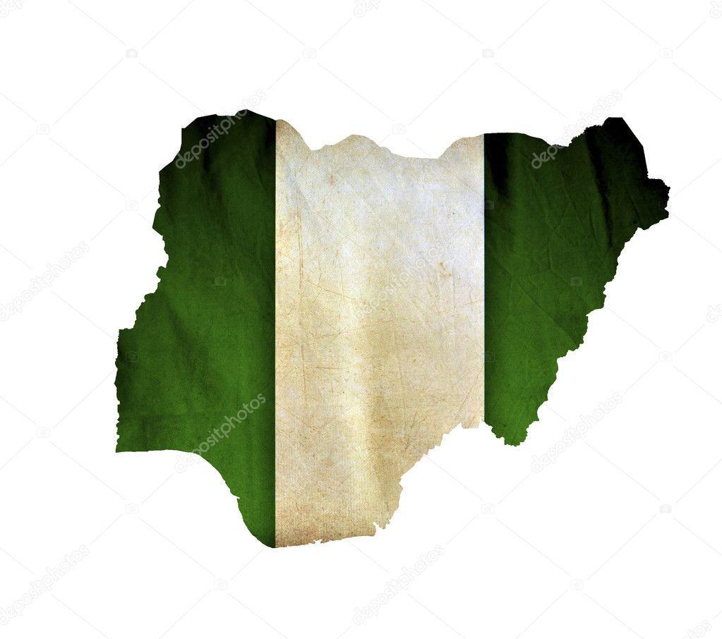 Map of Nigeria isolated