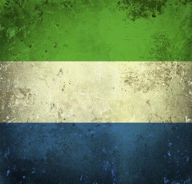 Grunge vlag van sierra leone