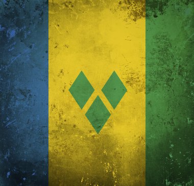 saint vincent ve Grenadinler Grunge bayrağı