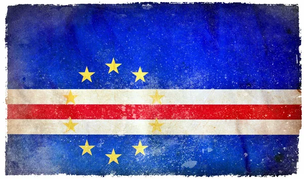 Bandeira grunge de Cabo Verde — Fotografia de Stock