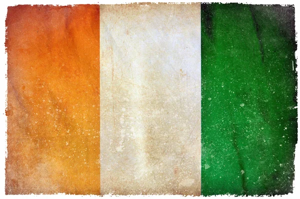 Прапор Кот-д'Івуару гранж — стокове фото