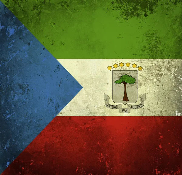 Grunge flagga Ekvatorialguinea — Stockfoto