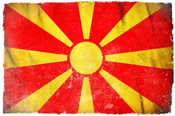 Macedónia grunge zászló — Stock Fotó