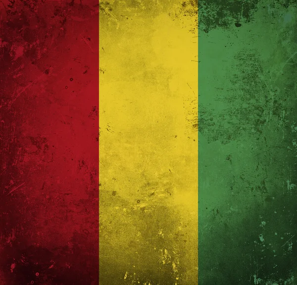Bandeira de Grunge da Guiné — Fotografia de Stock