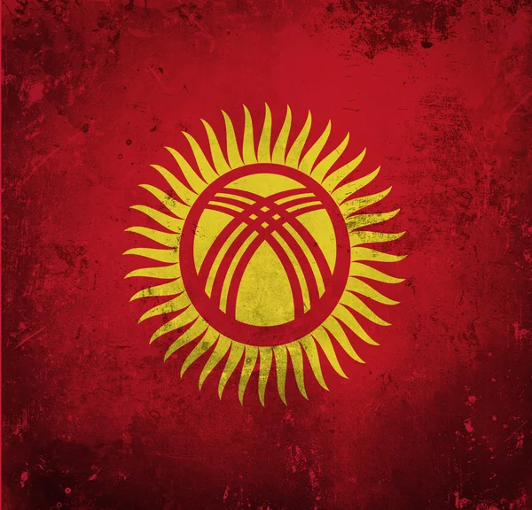 Grunge-Flagge von Kyrgyzstan — Stockfoto