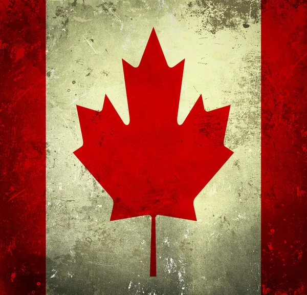 Grunge vlag van canada — Stockfoto
