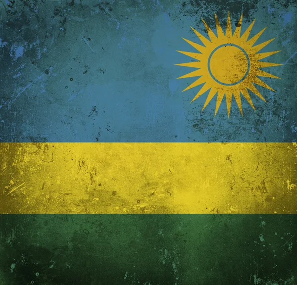 Bandiera grunge del Ruanda — Foto Stock