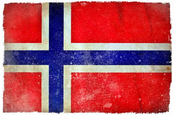 Bandera de Noruega grunge —  Fotos de Stock