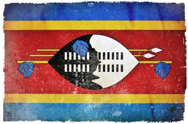 Bandeira grunge da Suazilândia — Fotografia de Stock