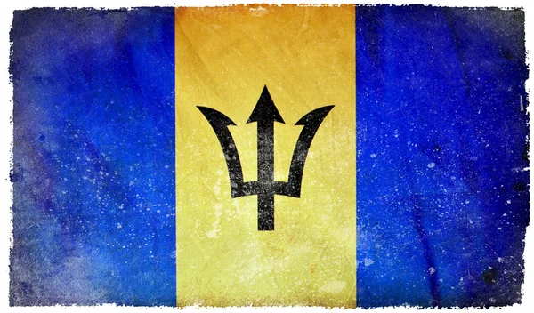Bandera grunge Barbados — Foto de Stock
