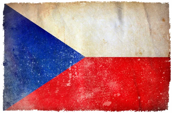 Bandera grunge de República Checz —  Fotos de Stock