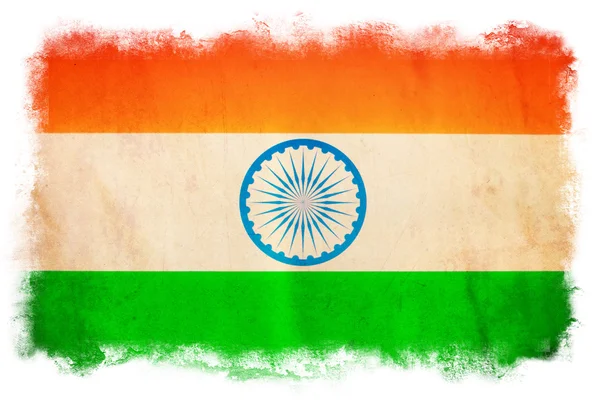 印度 grunge 旗 — 图库照片