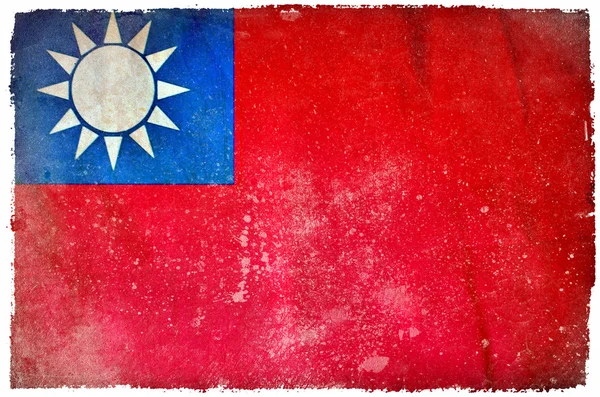 Bandera grunge de Taiwán — Foto de Stock