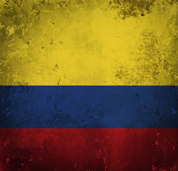Grunge vlag van colombië — Stockfoto