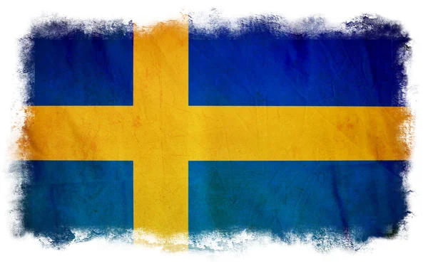 Bandera grunge de Suecia — Foto de Stock