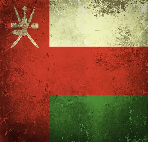 Bandeira de Grunge de Omã — Fotografia de Stock