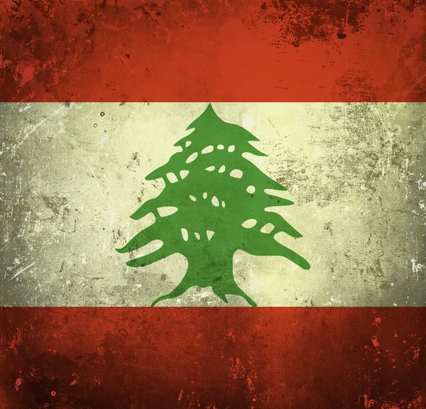 Drapeau Grunge du Liban — Photo