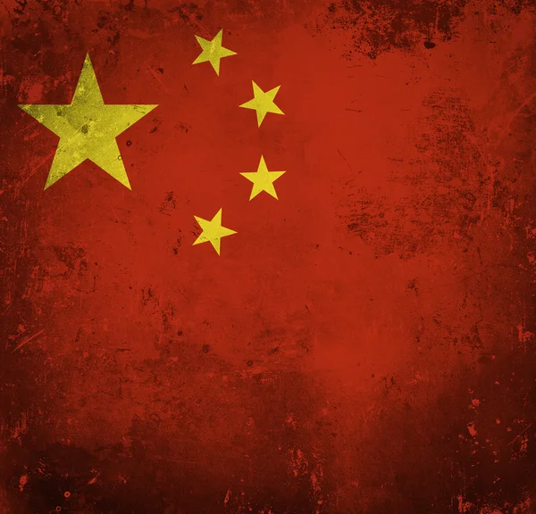 Grunge Flagge von China — Stockfoto