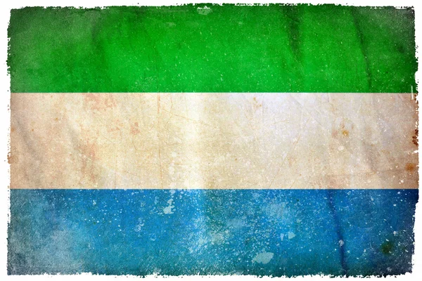 Гранж прапор Сьєрра-Леоне — стокове фото