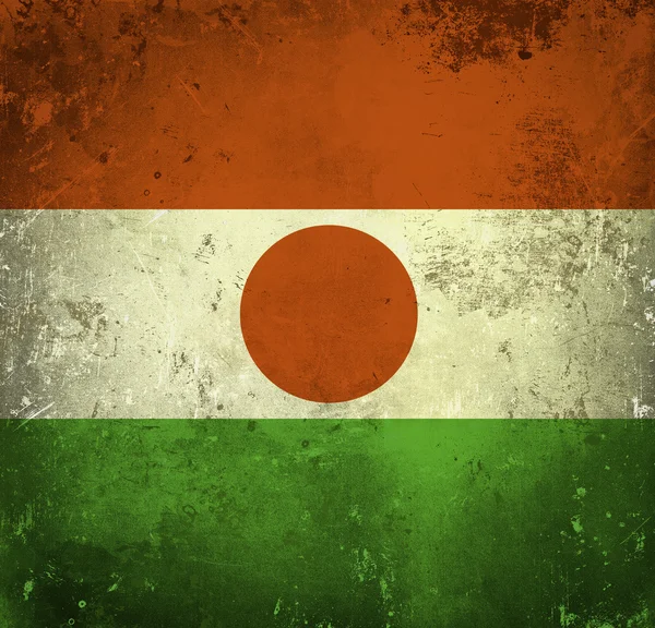 Bandera Grunge de Níger — Foto de Stock