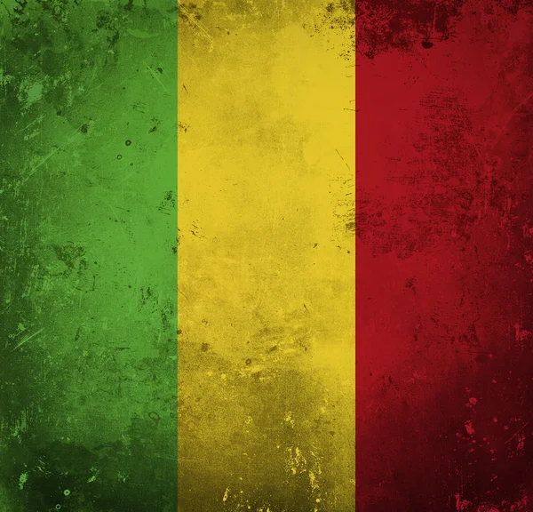 Mali bayrağı Grunge — Stok fotoğraf