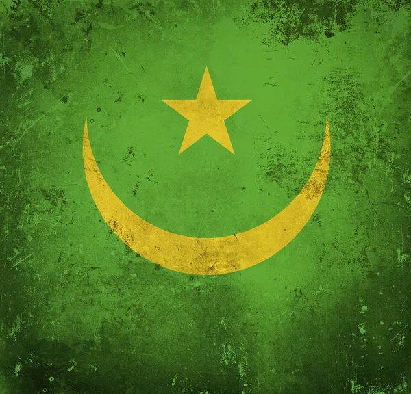 Bandeira Grunge da Mauritânia — Fotografia de Stock