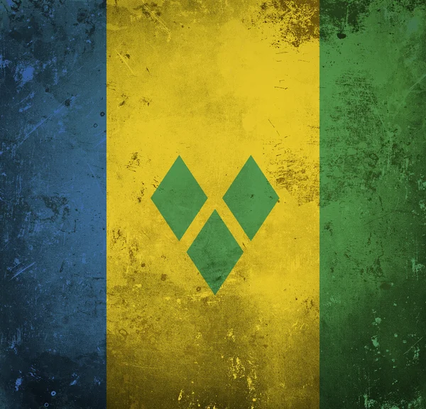 Bandera Grunge de San Vicente y Granadinas — Foto de Stock