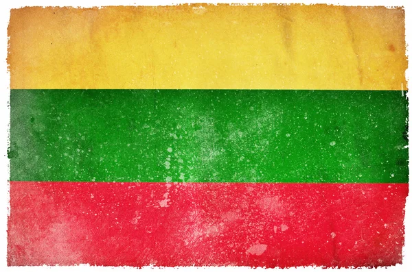 Litauen grunge flagga — Stockfoto