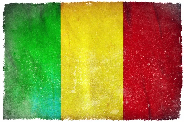 Drapeau grunge Mali — Photo