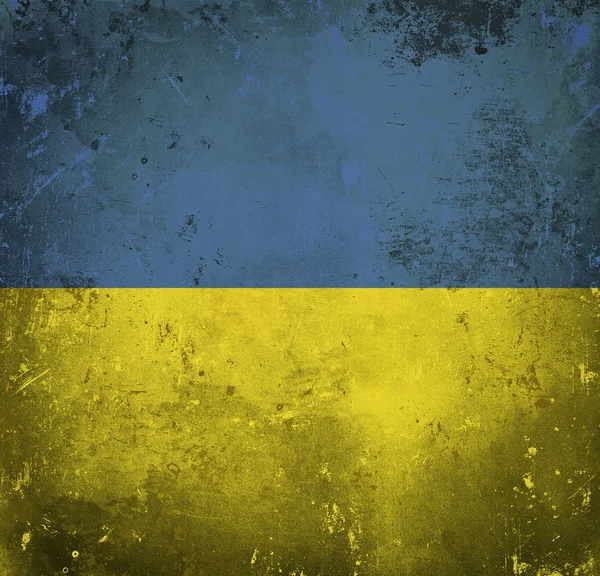 Гранжевий прапор України — стокове фото