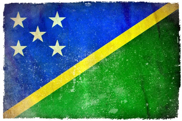 Salomonseilanden grunge vlag — Stockfoto