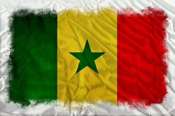 Bandera grunge Senegal —  Fotos de Stock