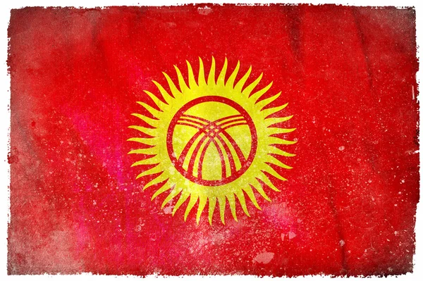 Drapeau grunge Kirghizistan — Photo