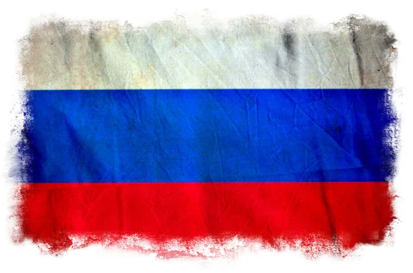 Прапор Росії гранж — стокове фото