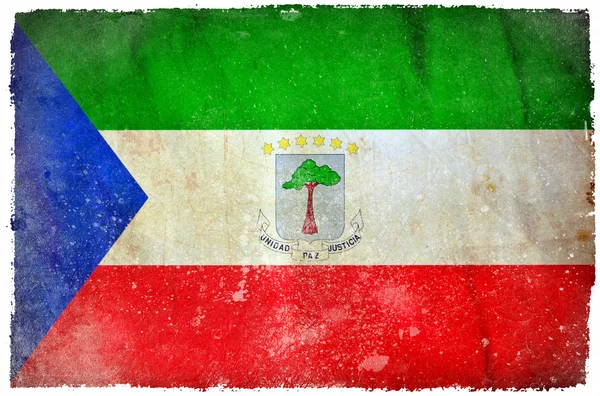 Bandeira do grunge da Guiné Equatorial — Fotografia de Stock