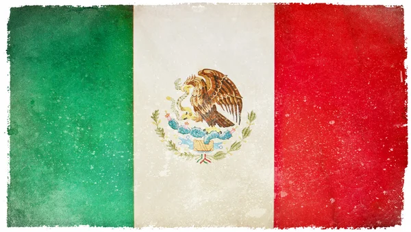 Bandera grunge México — Foto de Stock