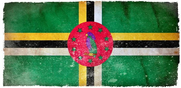 Dominika grunge zászló — Stock Fotó