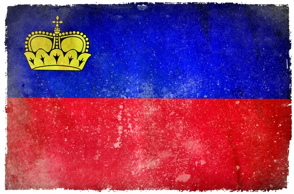 Liechtenstein Grunge-flag — Stockfoto