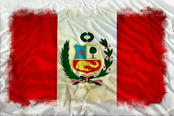 Peru grunge flagga — Stockfoto