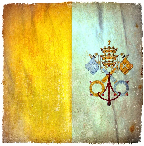 Flaga Watykanu grunge — Zdjęcie stockowe