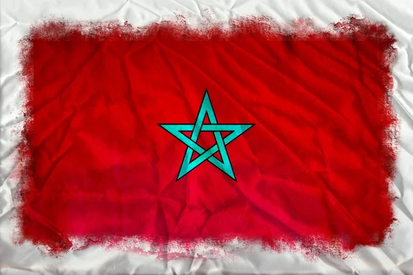 Grungeflag Μαρόκο — Φωτογραφία Αρχείου