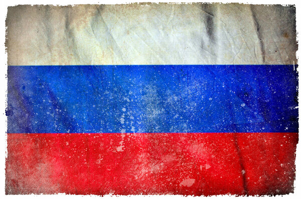Russia grunge flag