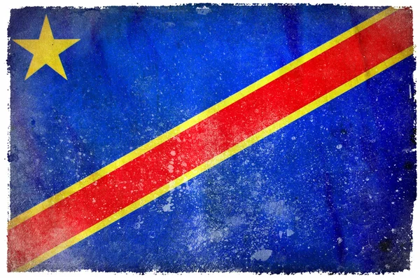 Congo República Democrática bandera grunge —  Fotos de Stock