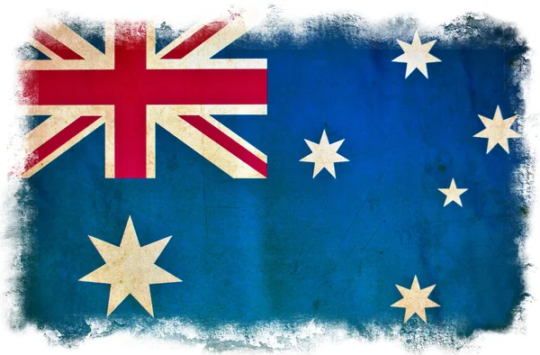 Australië grunge vlag — Stockfoto