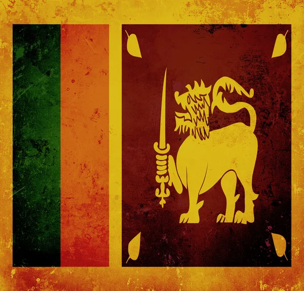 Grunge Flagge von sri lanka — Stockfoto