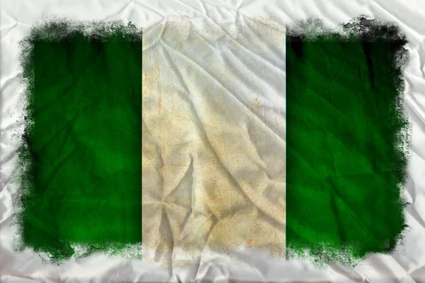 Nigeria Grunge-Flagge — Stockfoto